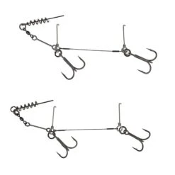 Savage Gear 7 Strand Titanium Corkscrew Stinger Rig - 2x#1/0 Hook 23kg 1pcs