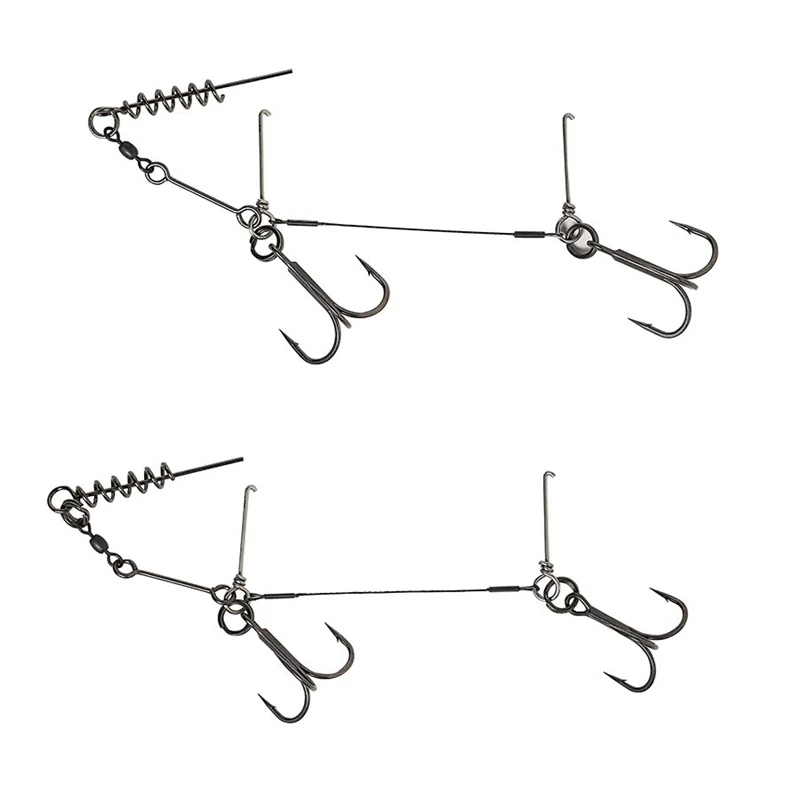 Savage Gear 7 Strand Titanium Corkscrew Stinger Rig - 2x#1/0 Hook 23kg 1pcs 1 Savage Gear 7 Strand Titanium Corkscrew Stinger Rig - 2x#1/0 Hook 23kg 1pcs