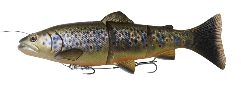 Savage Gear 4D Line Thru Trout Lure 30cm 303g - Brown Trout UV Belly 2 Savage Gear 4D Line Thru Trout Lure 30cm 303g - Brown Trout UV Belly - Image 2