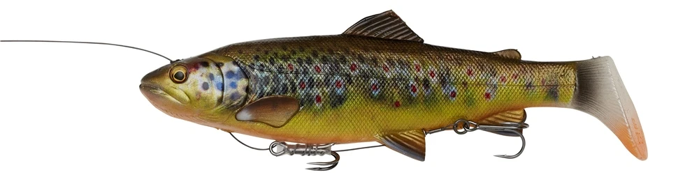 Savage Gear 4D Linethru Rattle Trout 27.5cm 228g Slow Sink - Brown Trout Smolt 2 Savage Gear 4D Linethru Rattle Trout 27.5cm 228g Slow Sink - Brown Trout Smolt - Image 2