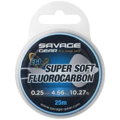 FLUROCARBON SAVAGE GEAR SUPER SOFT EGI LEADER 25M