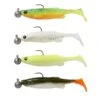 KIT LEURRES SOUPLES ARMÉS SAVAGE GEAR FAT MINNOW T-TAIL RTF