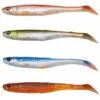 PACK LEURRE SOUPLE SAVAGE GEAR SLENDER SCOOP SHAD MIX - PAR 4