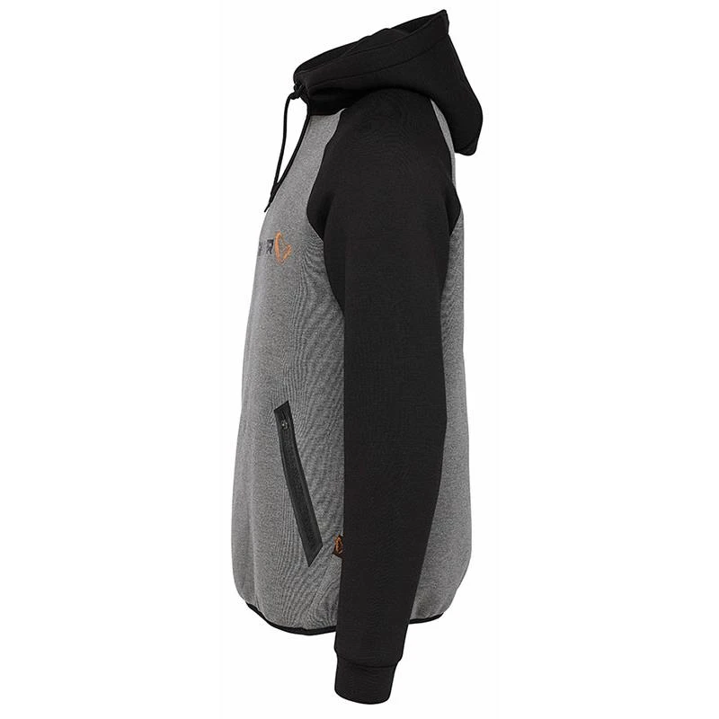 SWEAT HOMME SAVAGE GEAR TEC-FOAM HOODIE - GRIS/NOIR 2 SWEAT HOMME SAVAGE GEAR TEC-FOAM HOODIE - GRIS/NOIR - Image 2