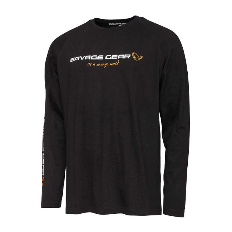 TEE SHIRT MANCHES LONGUES HOMME SAVAGE GEAR SIGNATURE LOGO LONG SLEEVE - NOIR 1 TEE SHIRT MANCHES LONGUES HOMME SAVAGE GEAR SIGNATURE LOGO LONG SLEEVE - NOIR