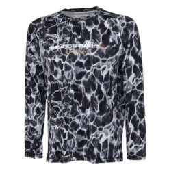 TEE SHIRT MANCHES LONGUES HOMME SAVAGE GEAR SLEEVE BLACK WATERPRINT - NOIR